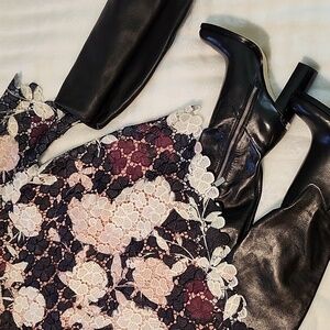 Embroidered Victorian Fash Color Rosey Flush Blouse Size M